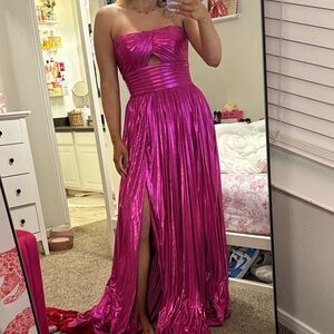 Sherri Hill 55930 magenta prom dress
